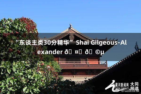 “东谈主类30分精华” Shai Gilgeous-Alexander 🤍🩵